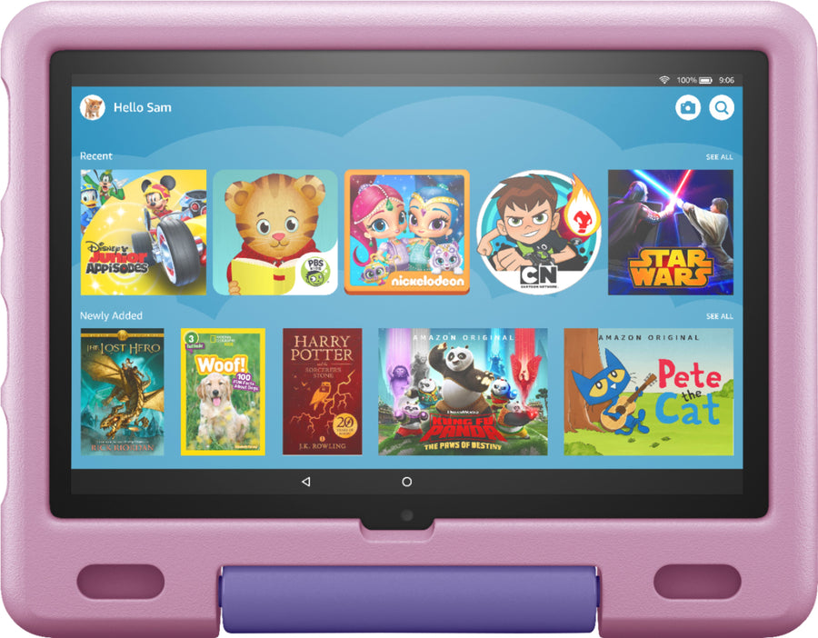 Amazon - All-New Fire 10 Kids – 10.1” Tablet – ages 3-7 - 32 GB - Lavender_0