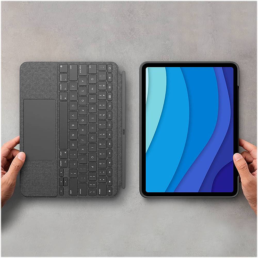Logitech - Combo Touch iPad Pro Keyboard Folio for Apple iPad Pro 11" (1st, 2nd & 3rd Gen) with Detachable Backlit Keyboard - Oxford Gray_9