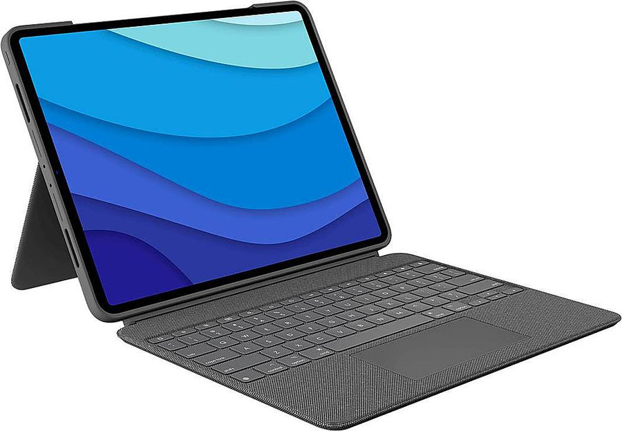 Logitech - Combo Touch Keyboard Folio for Apple iPad Pro 12.9" (5th Gen) with Detachable Backlit Keyboard - Oxford Gray_0