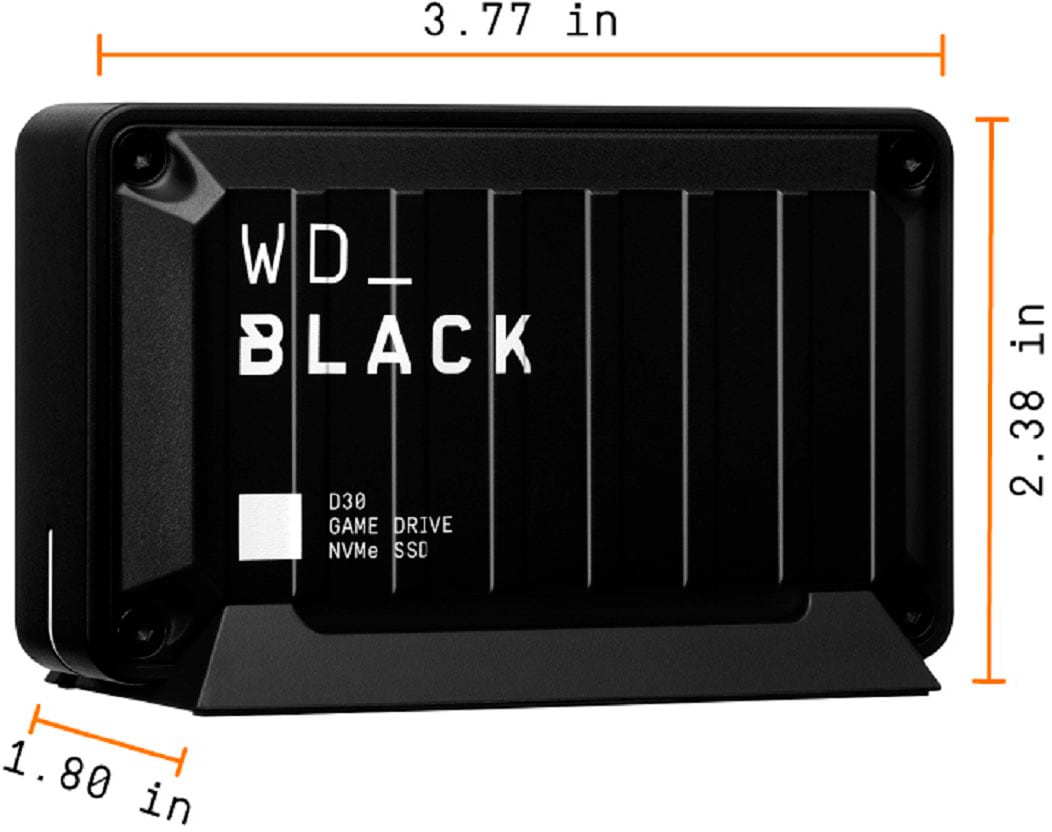 WD - WD_BLACK D30 1TB Game Drive for PlayStation and Xbox External USB Type-C Portable SSD - Black_4