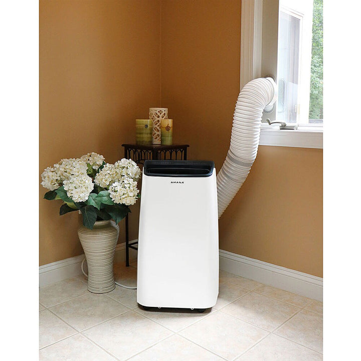 Amana - Portable Air Conditioner with Remote Control for Rooms up to 450-Sq. Ft. - White/Black_3