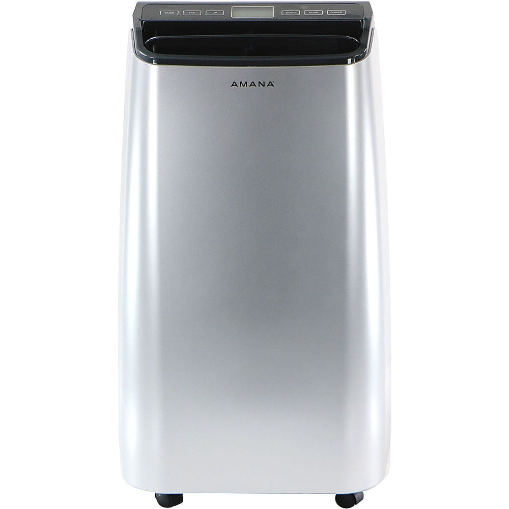 Amana - Portable Air Conditioner with Remote Control for Rooms up to 450-Sq. Ft. - Silver/Gray_0