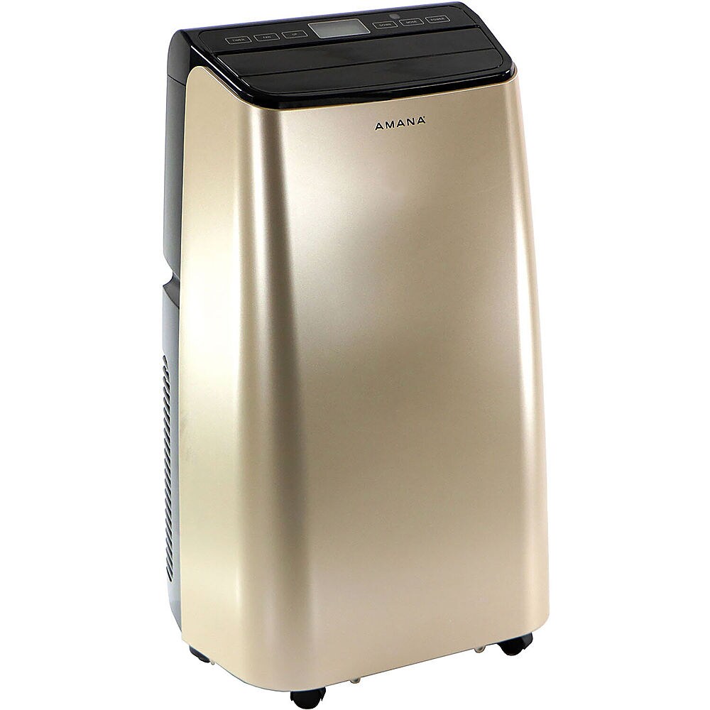 Amana - Portable Air Conditioner with Remote Control for Rooms up to 500-Sq. Ft. - Gold/Black_1
