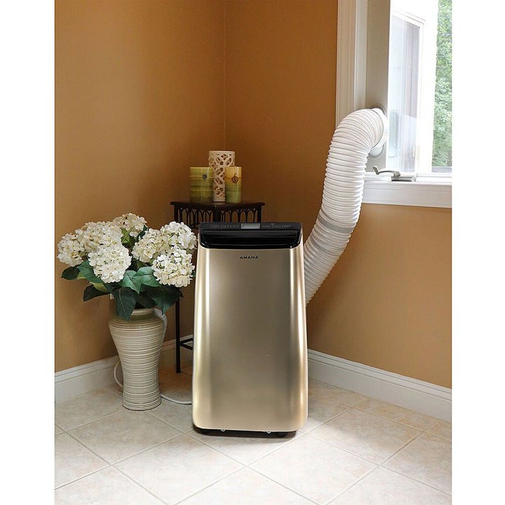 Amana - Portable Air Conditioner with Remote Control for Rooms up to 500-Sq. Ft. - Gold/Black_3