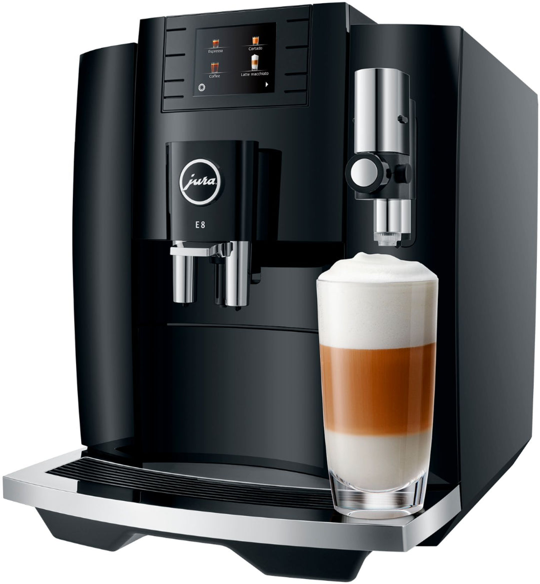 Jura - E8 Single Serve Coffee Maker and Espresso Machine with 15 Bars of Pressure and Integrated Grinder - Piano Black_6