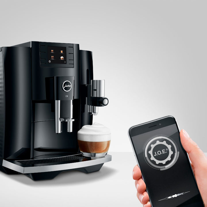 Jura - E8 Single Serve Coffee Maker and Espresso Machine with 15 Bars of Pressure and Integrated Grinder - Piano Black_14