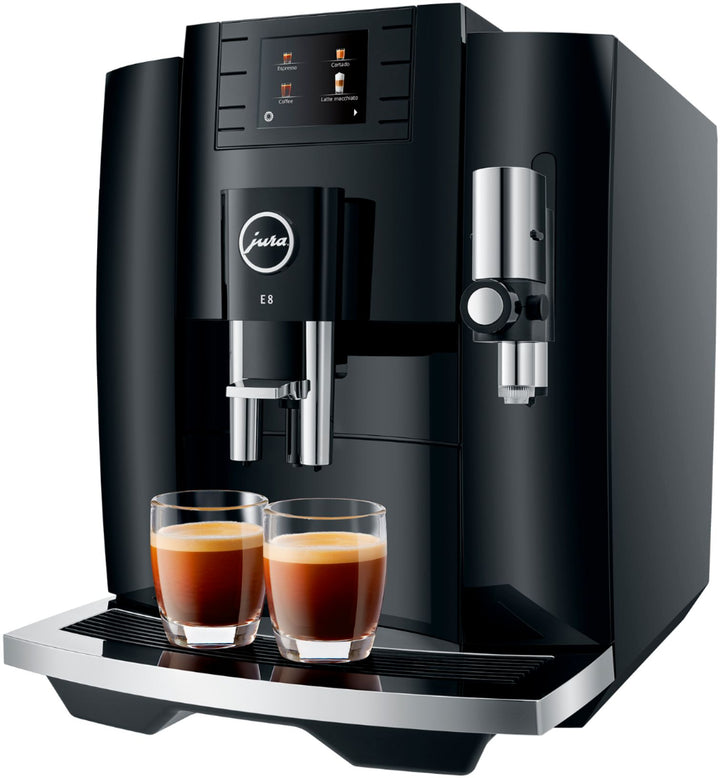 Jura - E8 Single Serve Coffee Maker and Espresso Machine with 15 Bars of Pressure and Integrated Grinder - Piano Black_10