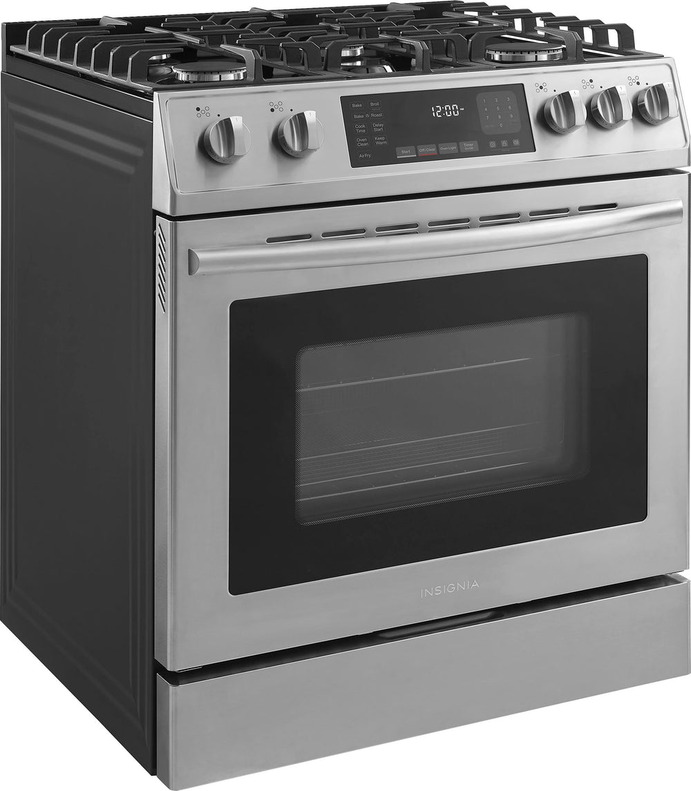 Insignia™ - 4.8 Cu. Ft. Freestanding LP/Natural Gas Convection Range with Self Clean and Air Fry - Stainless steel_1