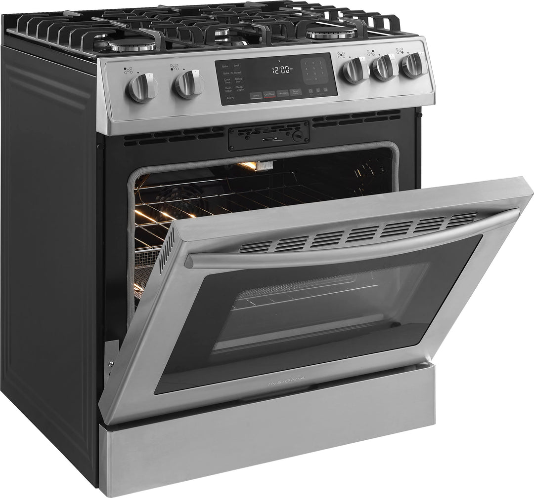 Insignia™ - 4.8 Cu. Ft. Freestanding LP/Natural Gas Convection Range with Self Clean and Air Fry - Stainless steel_7