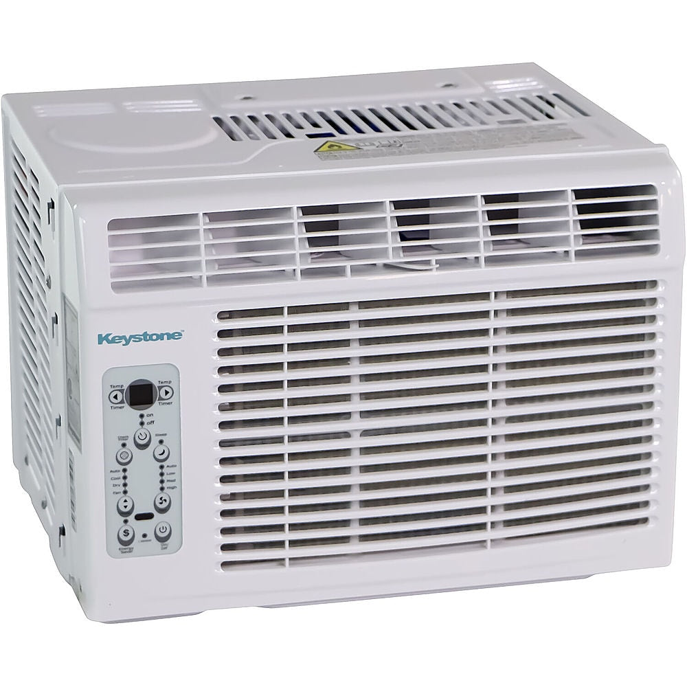 Keystone - 350 Sq. Ft. 8,000 BTU Window-Mounted Air Conditioner with Remote Control - White_2