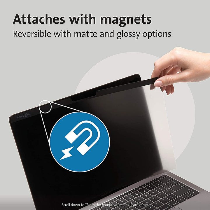 Kensington - MagPro Elite Magnetic Privacy Screen for MacBook- Scratch Resistant, Damage Resistant - Matte_5