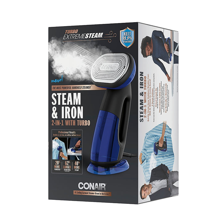 Conair - EXTREME STEAM HANDHELD W/ VIRTUAL INSTANT ON & ACCESSORIES - Blue_8