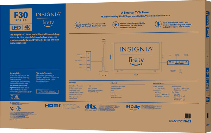 Insignia™ - 58" Class F30 Series LED 4K UHD Smart Fire TV_8