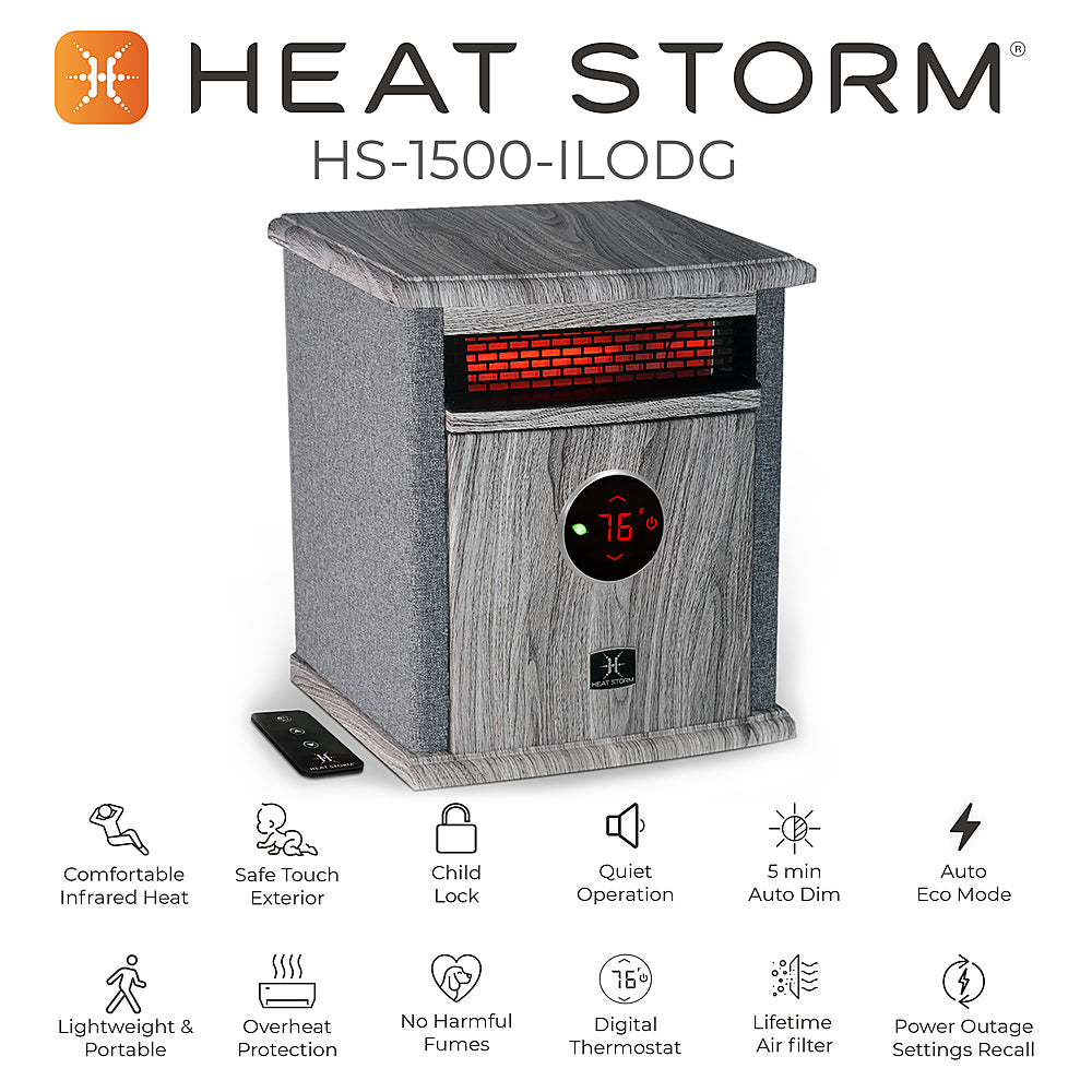 Heat Storm - 1500 Watt Infrared Cabinet Space Heater - GREY_6