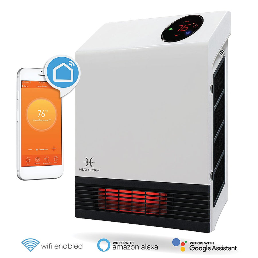 EnergyWise - 1,000 Watt Wi-Fi Indoor Smart Heater - WHITE_0