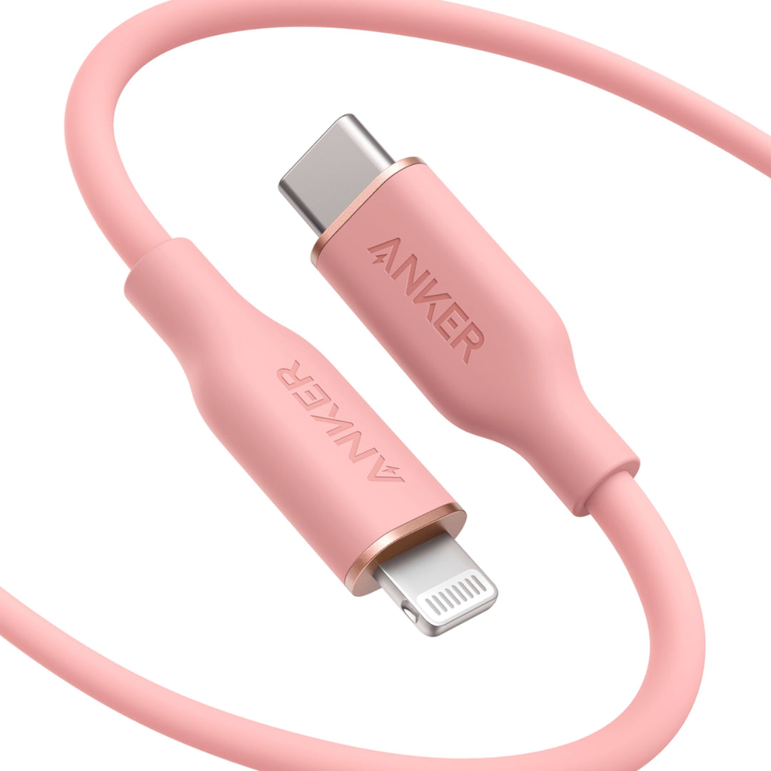 Anker - PowerLine III Flow USB-C to Lightning Cable 6-ft - Pink_0