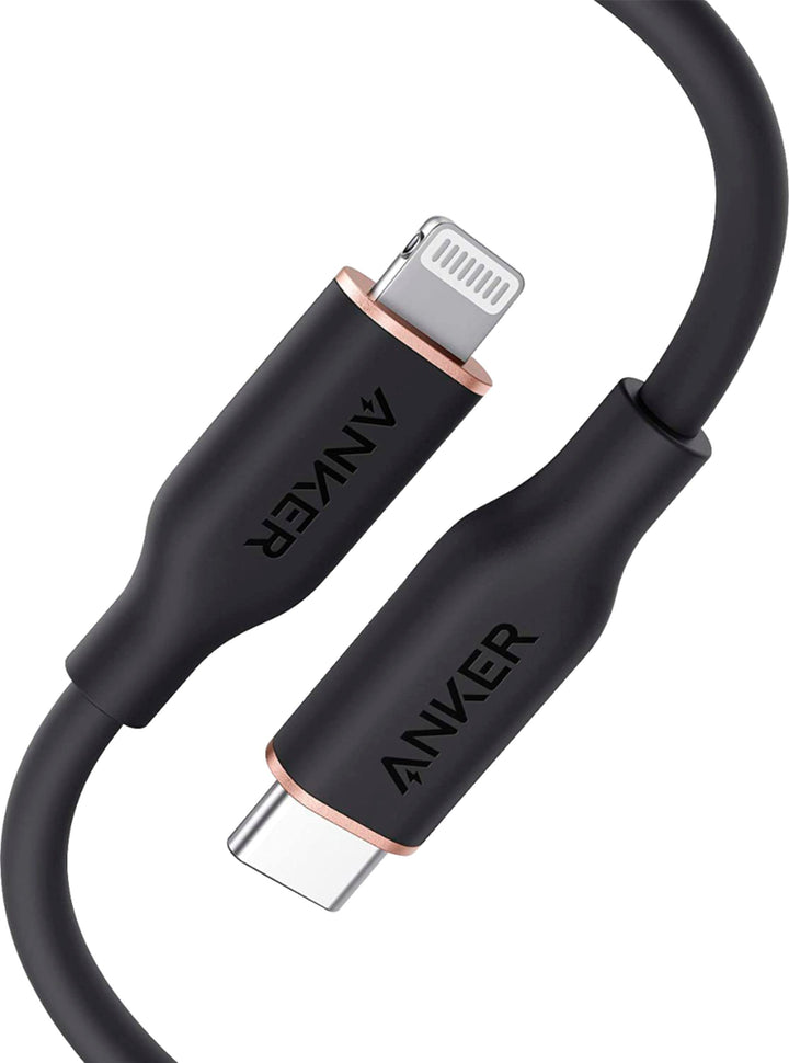 Anker - PowerLine III Flow USB-C to Lightning Cable 6-ft - Black_0