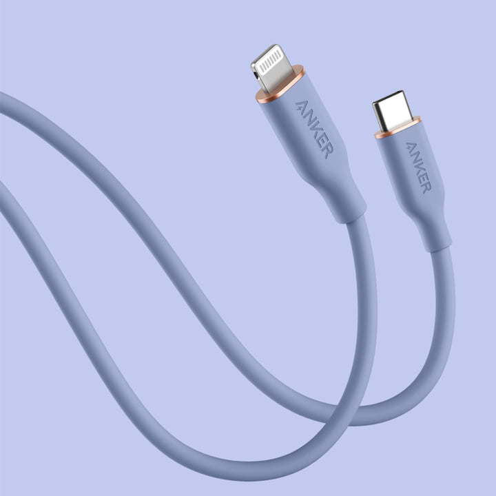 Anker - PowerLine III Flow USB-C to Lightning Cable 6-ft - Purple_1