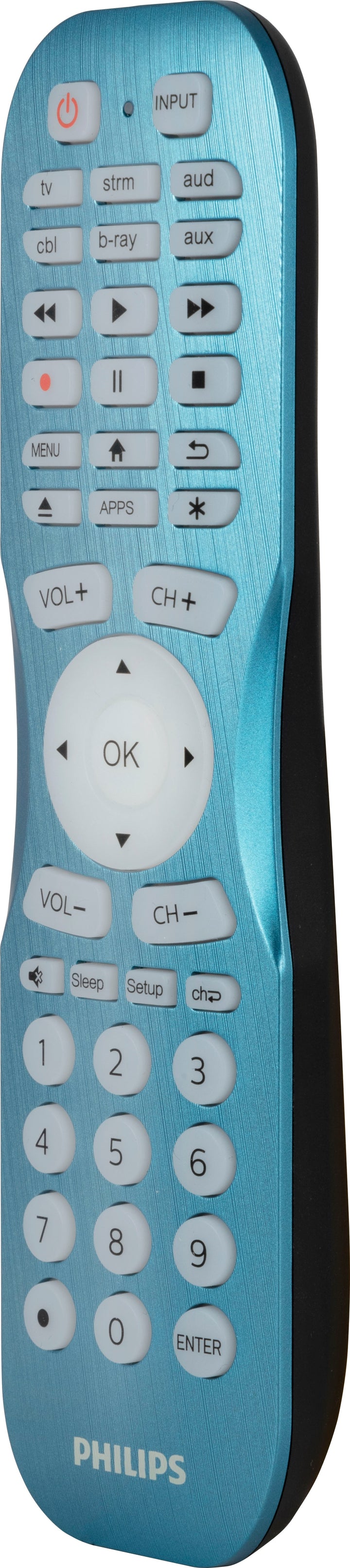 Philips - 6 Device Backlit Universal Remote Control - Brushed Electric Blue_3