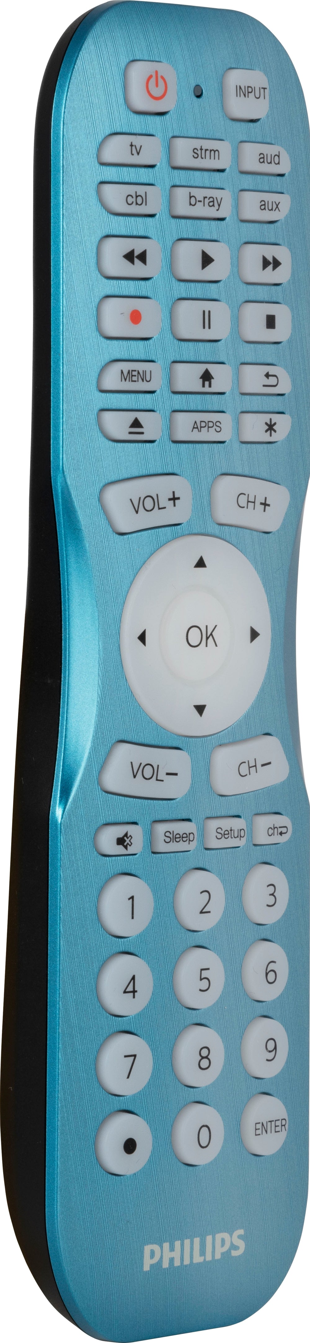 Philips - 6 Device Backlit Universal Remote Control - Brushed Electric Blue_1