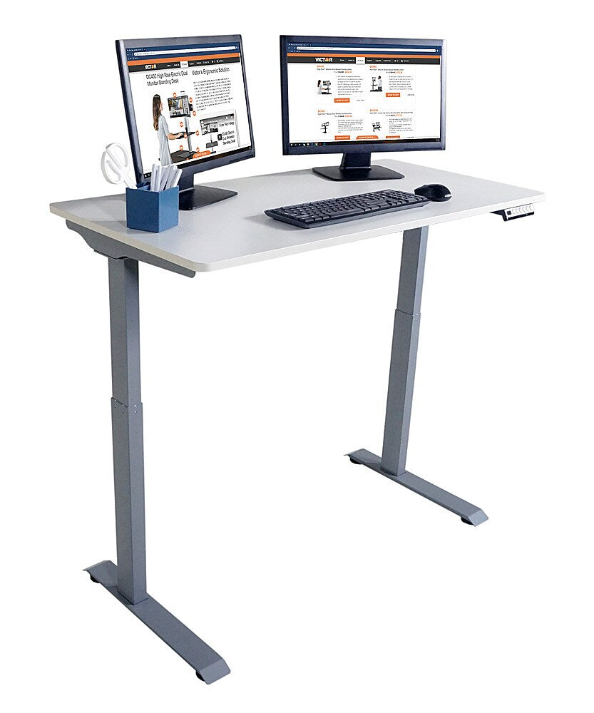 Victor - Electric Full Standing Desk - White_7