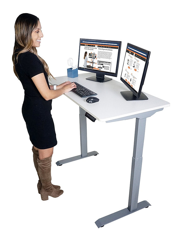 Victor - Electric Full Standing Desk - White_8