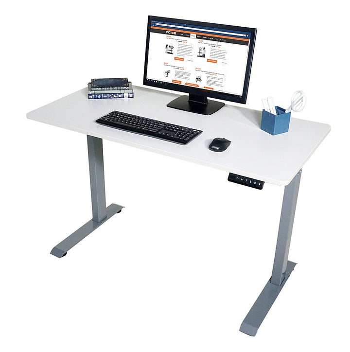 Victor - Electric Full Standing Desk - White_3