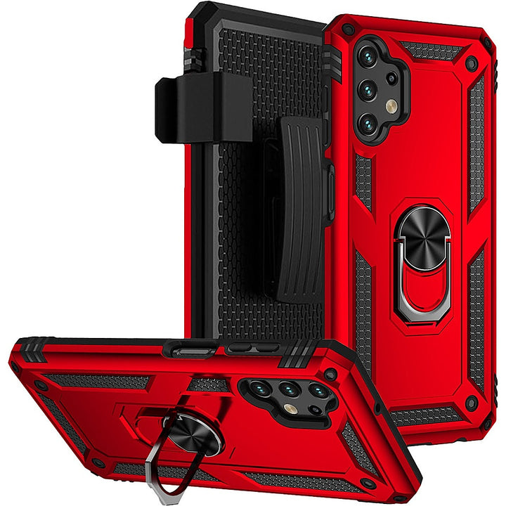 SaharaCase - Military Kickstand Series Case for Samsung Galaxy A13 4G and A13 LTE - Red_4