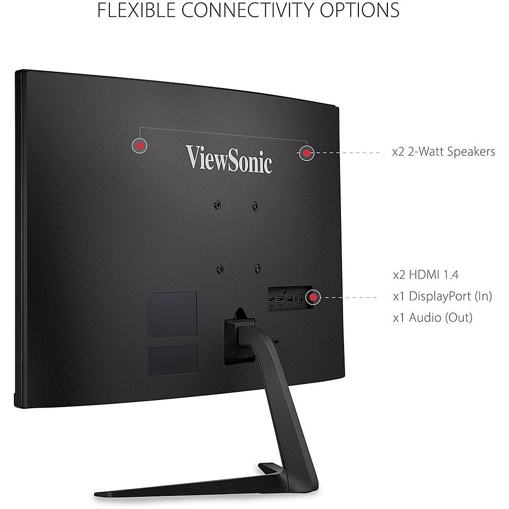 ViewSonic - 27 LCD Curved FHD Monitor (DisplayPort HDMI) - Black_4