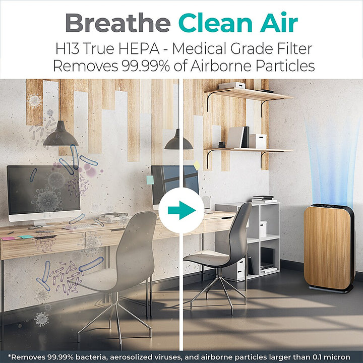 Alen BreatheSmart 45i True HEPA Air Purifier for Large/Medium Rooms, Covers 800 SqFt. - Enhanced App Connectivity - Oak_4