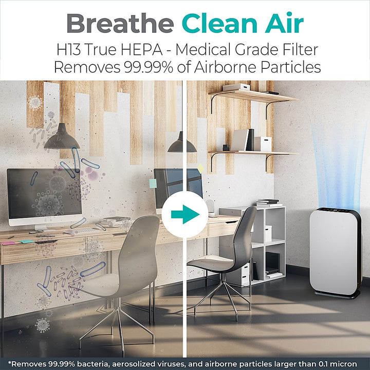 Alen BreatheSmart 45i True HEPA Air Purifier for Large/Medium Rooms, Covers 800 SqFt. - Enhanced App Connectivity - White_4