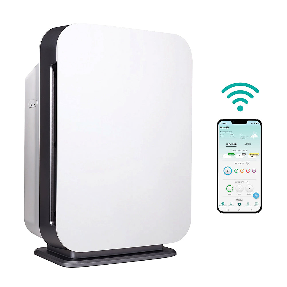 Alen BreatheSmart 75i True HEPA Air Purifier for Extra-Large Rooms, Covers 1300 SqFt. Enhanced App Connectivity - White_0