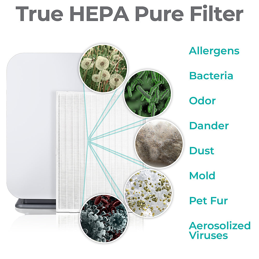Alen BreatheSmart 75i True HEPA Air Purifier for Extra-Large Rooms, Covers 1300 SqFt. Enhanced App Connectivity - Brushed Stainless_4