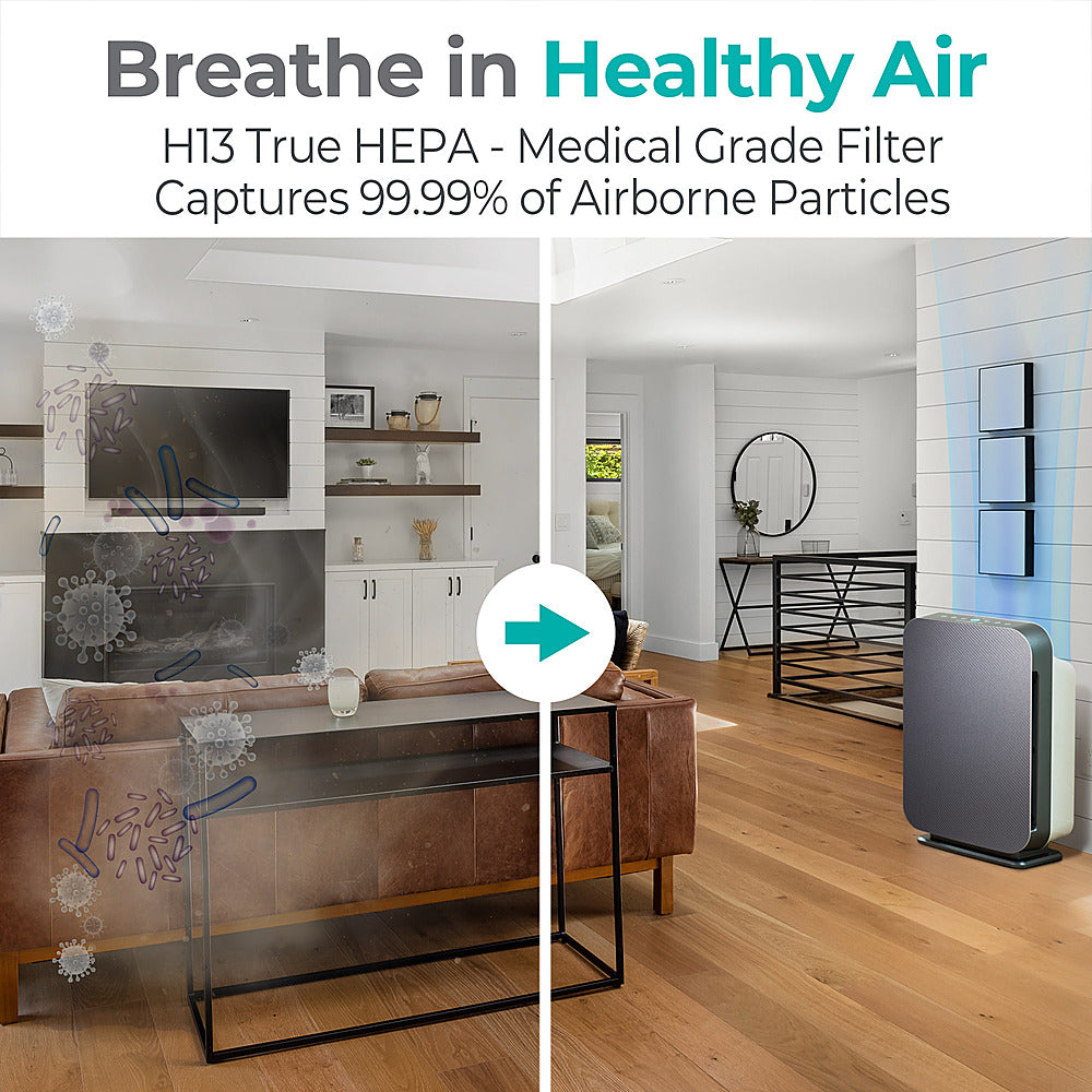 Alen BreatheSmart 75i True HEPA Air Purifier for Extra-Large Rooms, Covers 1300 SqFt. Enhanced App Connectivity - Graphite_1