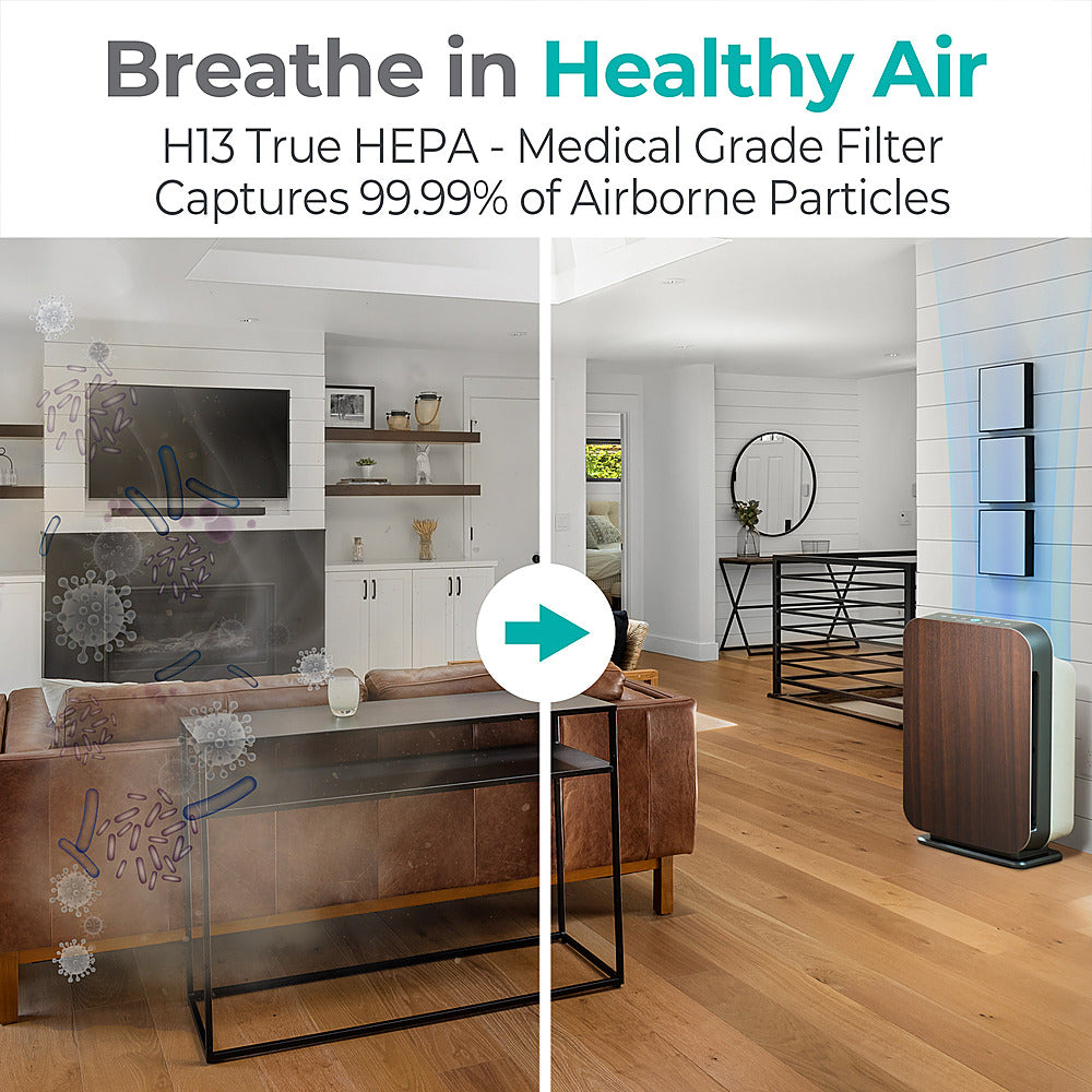Alen BreatheSmart 75i True HEPA Air Purifier for Extra-Large Rooms, Covers 1300 SqFt. Enhanced App Connectivity - Espresso_1