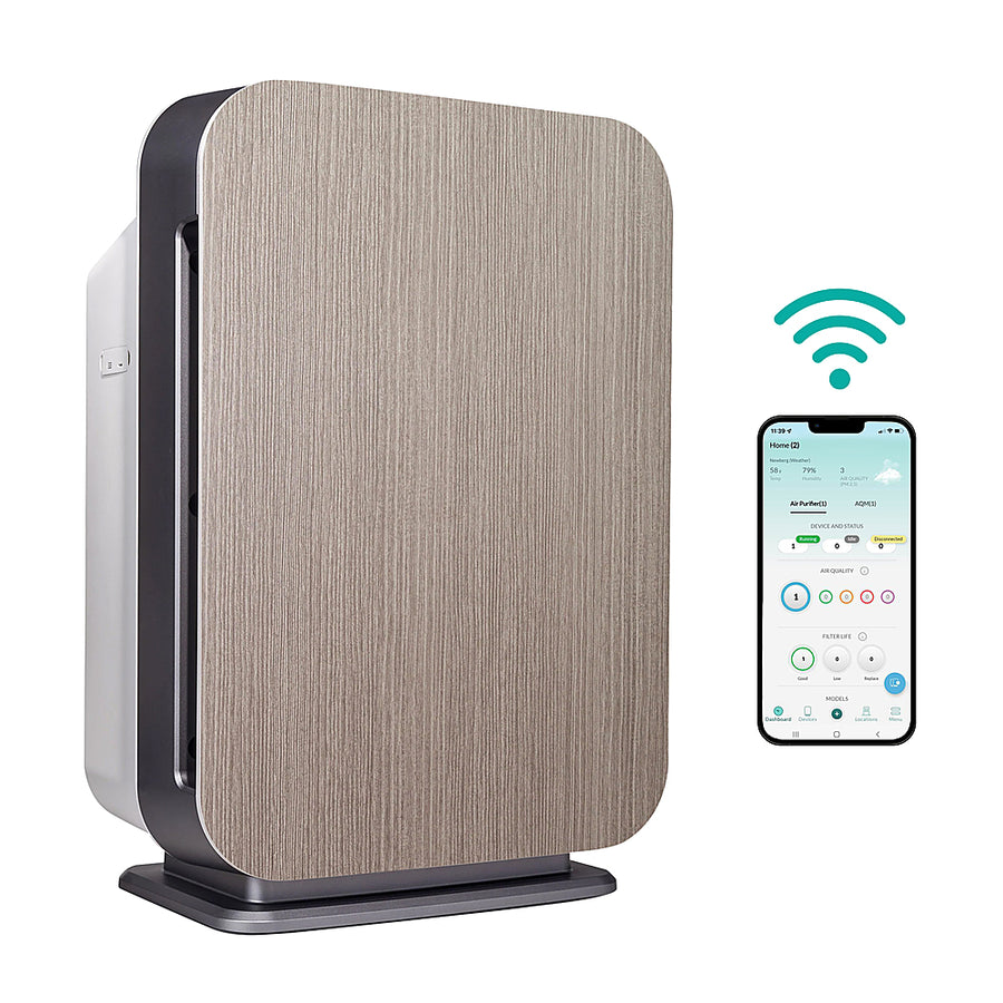 Alen BreatheSmart 75i True HEPA Air Purifier for Extra-Large Rooms, Covers 1300 SqFt. Enhanced App Connectivity - Weathered Gray_0