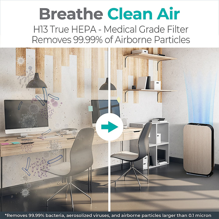 Alen BreatheSmart 45i True HEPA Air Purifier for Large/Medium Rooms, Covers 800 SqFt. - Enhanced App Connectivity - Weathered Gray_4
