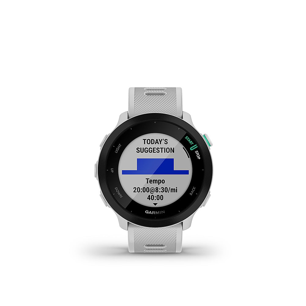 Garmin - Forerunner 55 Smartwatch 26mm Fiber-Reinforced Polymer - Whitestone_0