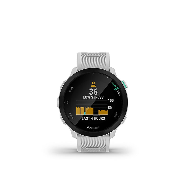Garmin - Forerunner 55 Smartwatch 26mm Fiber-Reinforced Polymer - Whitestone_4
