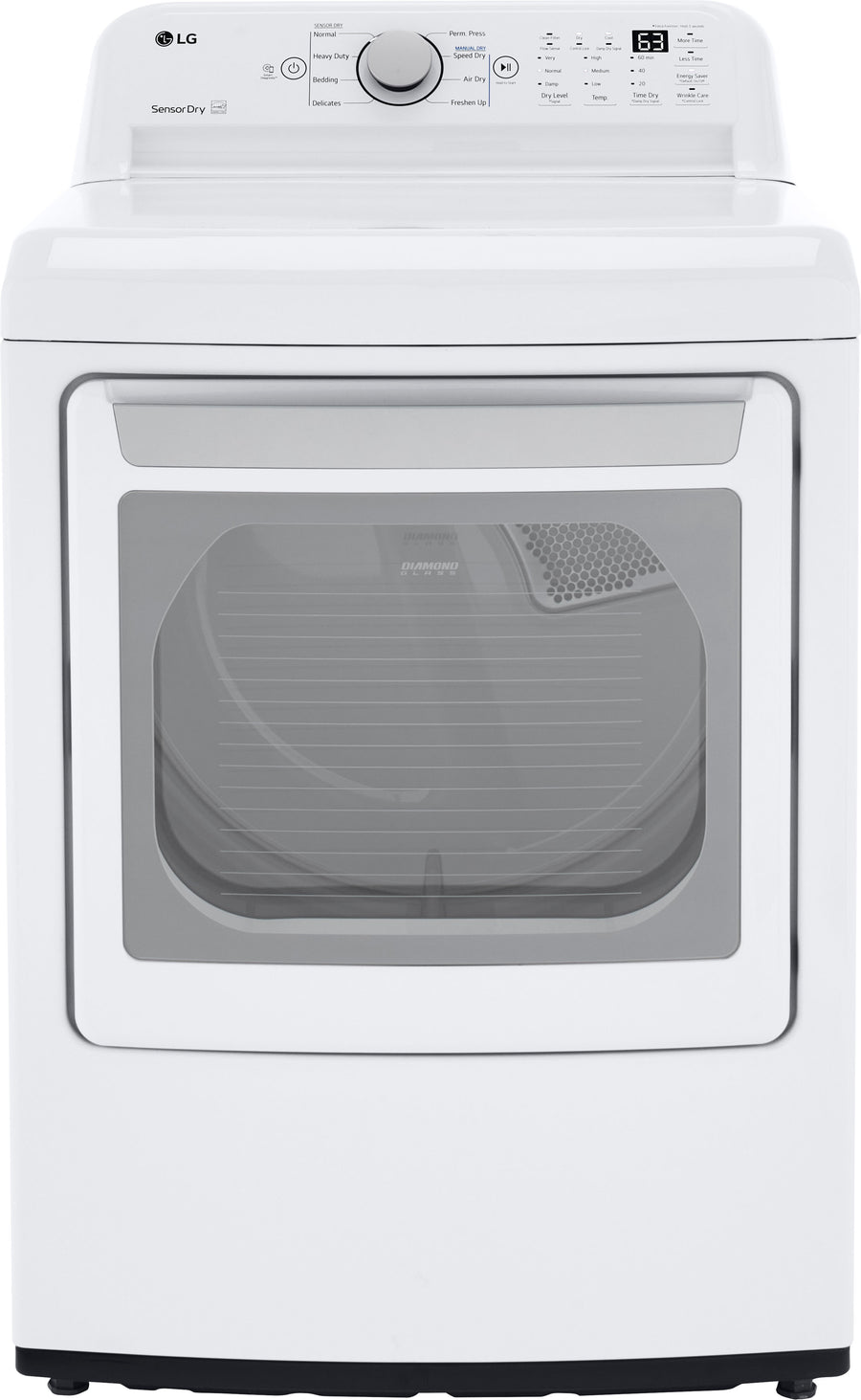 LG - 7.3 Cu Ft Electric Dryer with Sensor Dry - White_0