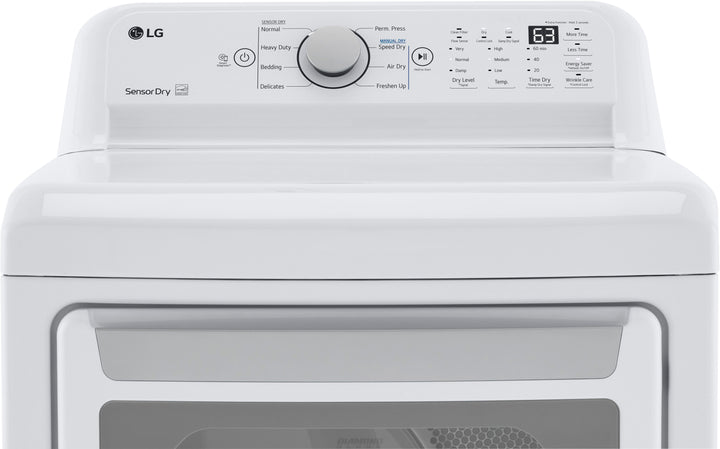 LG - 7.3 Cu Ft Electric Dryer with Sensor Dry - White_7