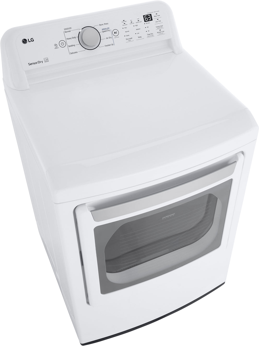 LG - 7.3 Cu Ft Electric Dryer with Sensor Dry - White_4