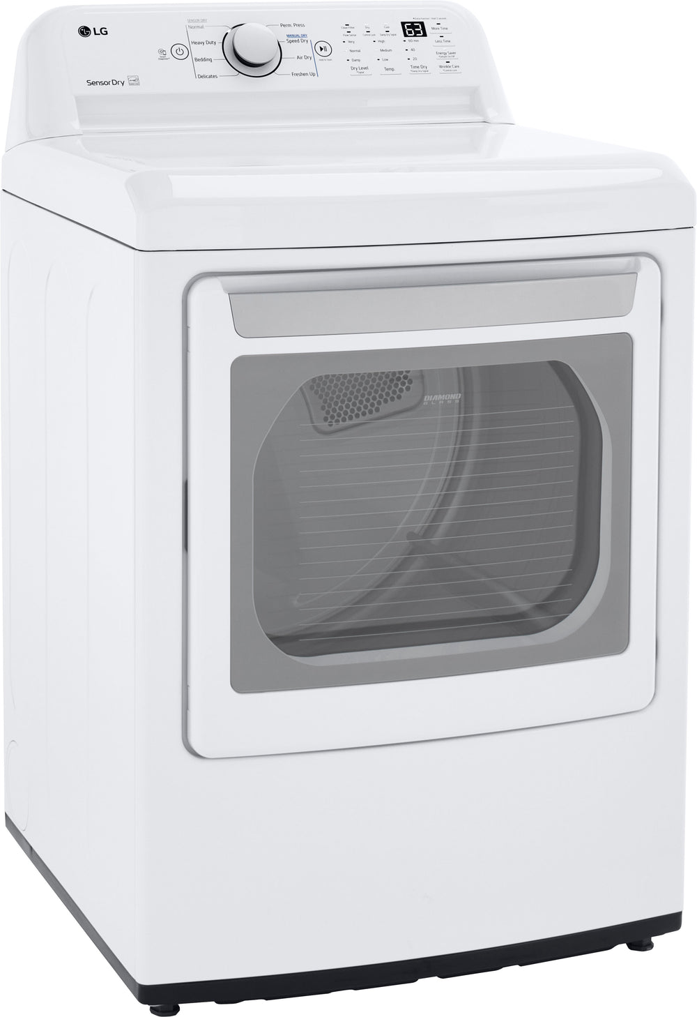 LG - 7.3 Cu Ft Electric Dryer with Sensor Dry - White_1