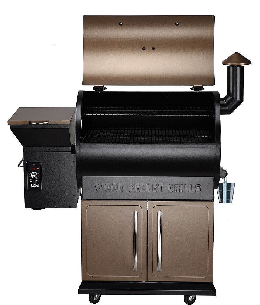Z GRILLS - Wood Pellet Grill and Smoker with Cabinet Storage 694  sq. in. - Bronze_1