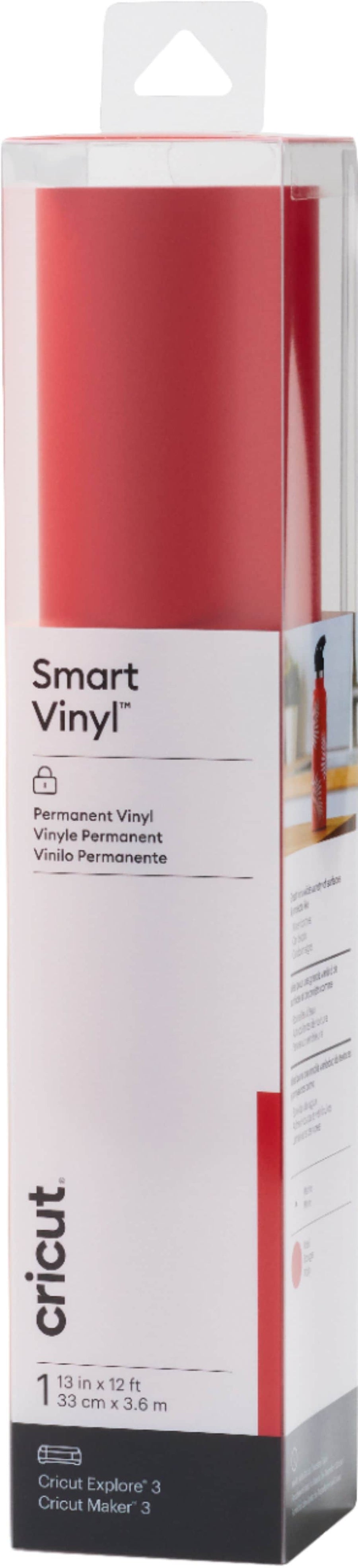 Cricut - Smart Vinyl – Permanent 12 ft - Red_0