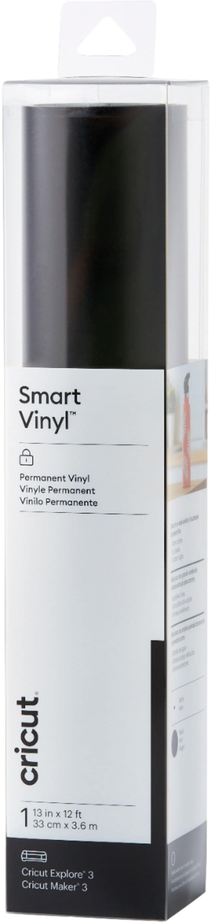 Cricut - Smart Vinyl – Permanent 12 ft - Black_0
