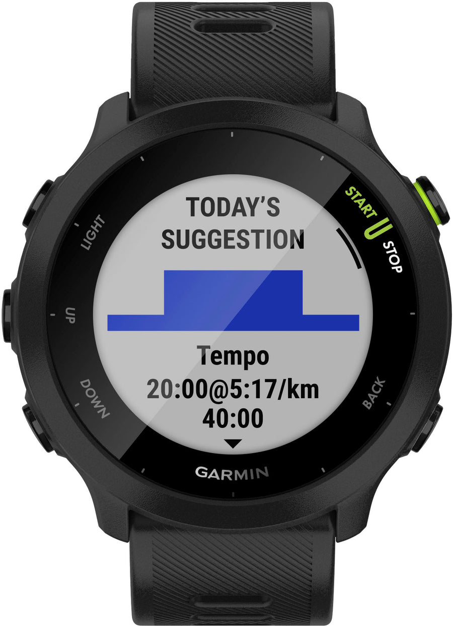 Garmin - Forerunner 55 Smartwatch 26mm Fiber-Reinforced Polymer - Black_0