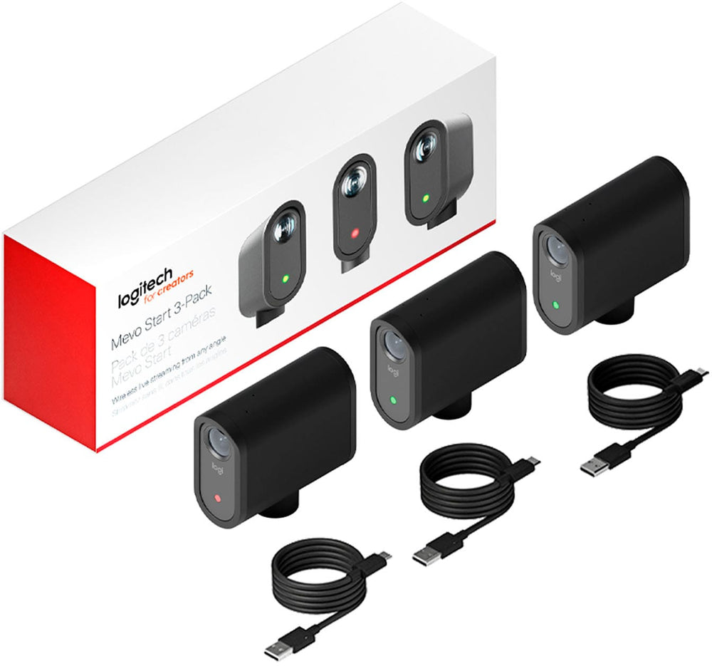 Logitech - Mevo Start Live Streaming Camera 3-Pack HD Action Camera - Black_1