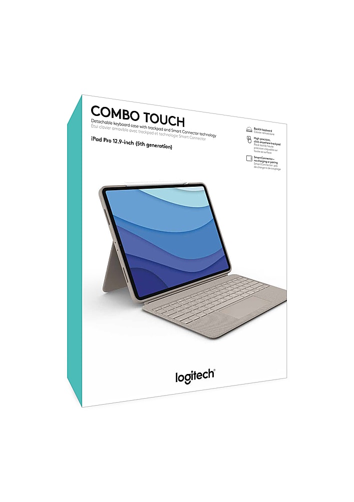 Logitech - Combo Touch Keyboard Folio for Apple iPad Pro 12.9" (5th Gen) with Detachable Backlit Keyboard - Sand_1