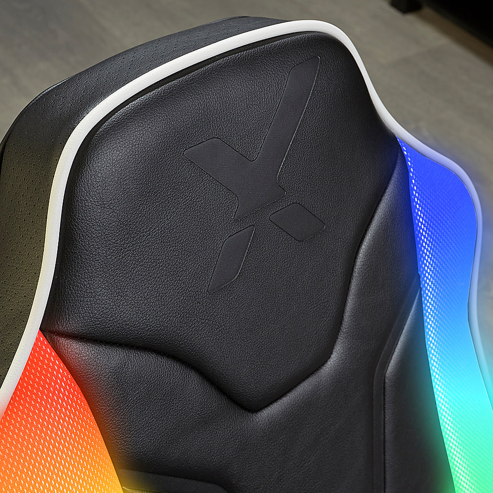 X Rocker - Chimera RGB 2.0 Bluetooth Floor Rocker Gaming Chair - Black/White w/SMD_3